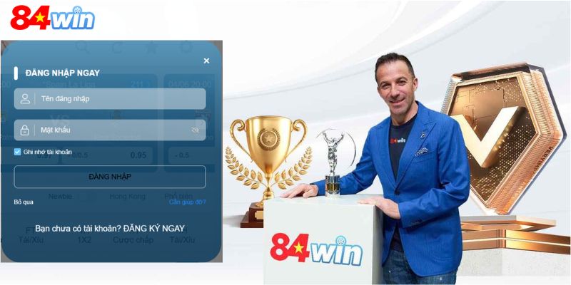 Điền thông tin đăng nhập 84win