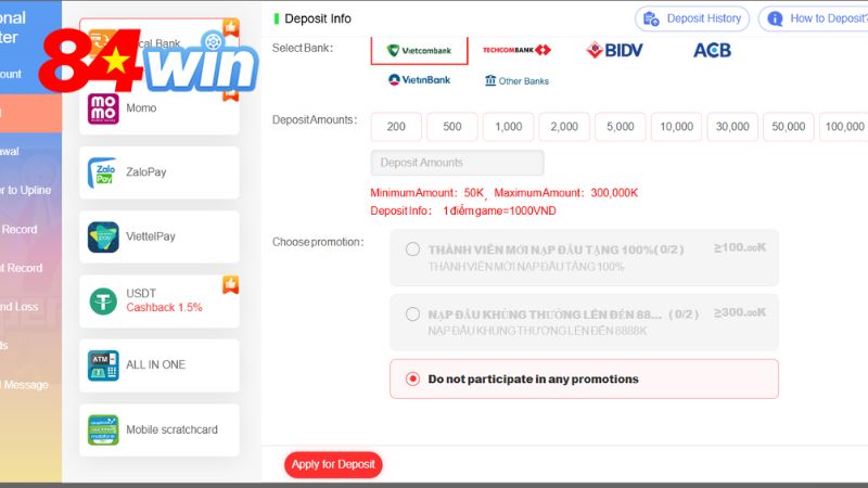 Những lý do anh em nên chọn nạp tiền 84Win ngay
